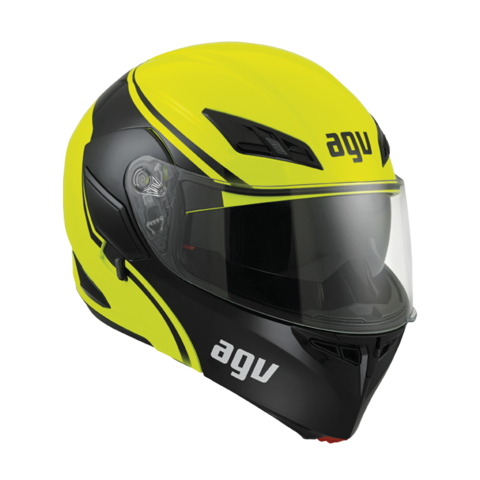Шлем мото модуляр AGV (АГВ) COMPACT ST MULTI Course Yellow/Black XS