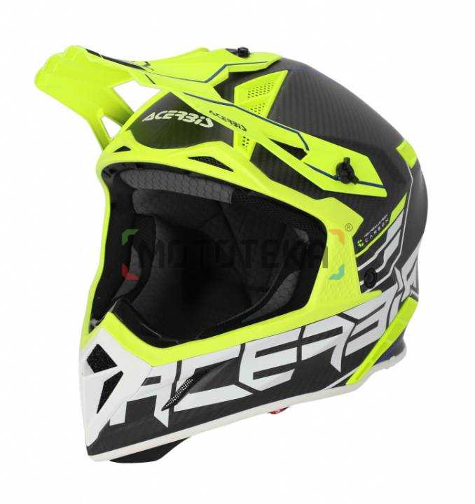 Шлем мото кроссовый Acerbis (Асербис) STEEL CARBON 22-06 Black/Fluo XL