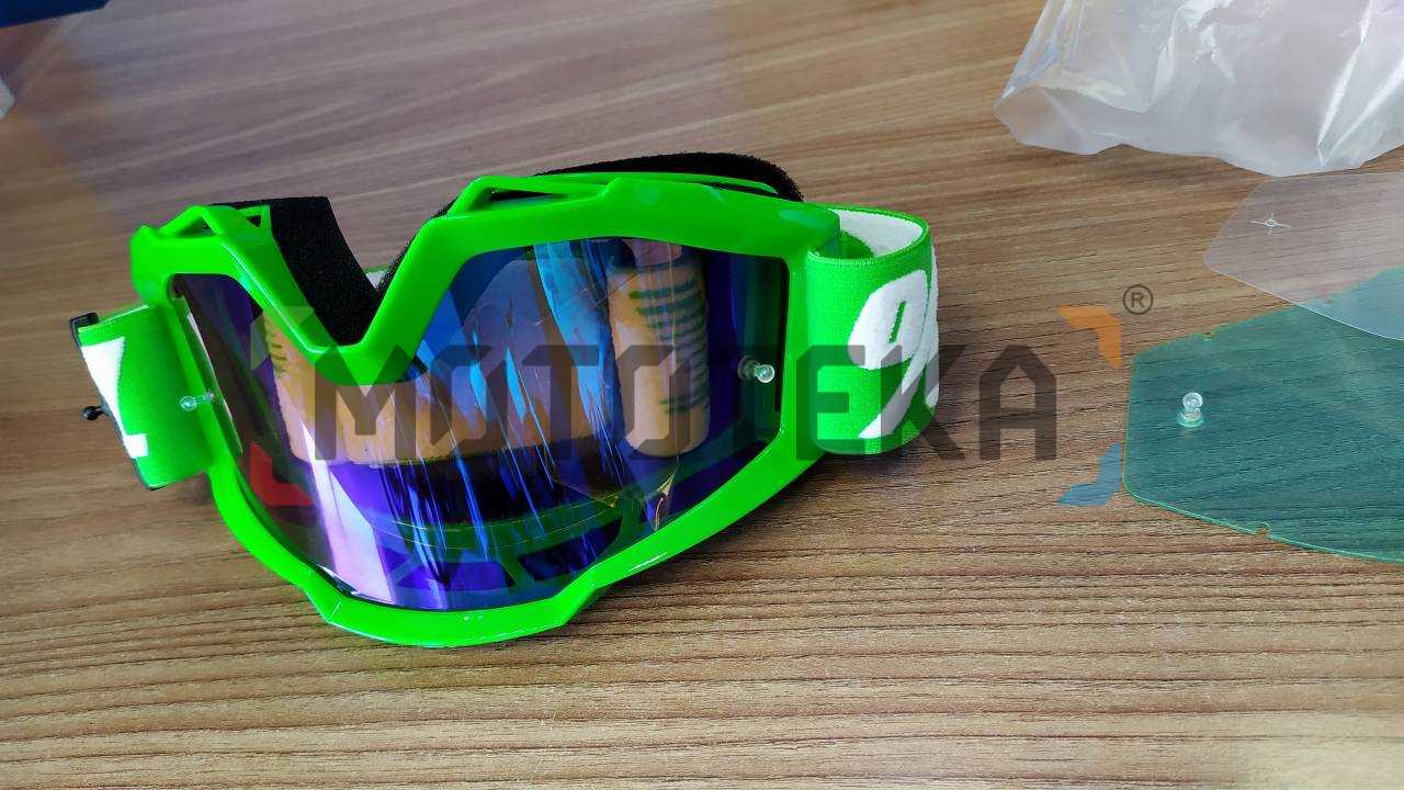 Мотоочки кроссовые 100% Strata (Страта) MX Replica GREEN (ЗЕЛЁНЫЕ)