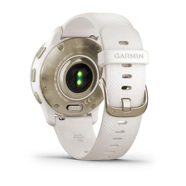 Смарт-часы Garmin (Гармин) Venu 2 PLUS, GPS, слон.кость с зол. безелем, с силиконовым ремешком (010-02496-12) | Мототека