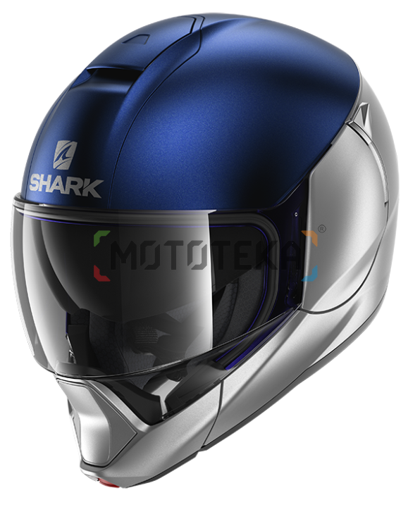 Шлем мото интеграл SHARK (Шарк) EVOJET DUAL BLANK Mat Silver/Blue/Silver XS