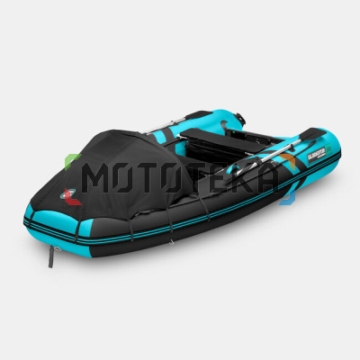 Лодка ПВХ GLADIATOR (Гладиатор) E 350 PRO чёрный/бирюзовый