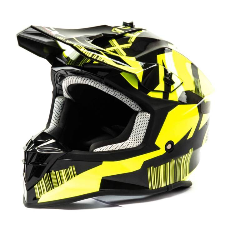Шлем мото кроссовый GTX 633 (L) #6 BLACK/FLUO YELLOW