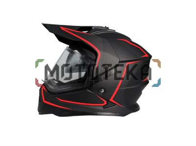 Шлем мото мотард Helmet WS 902 MATT BLACK/RED XL
