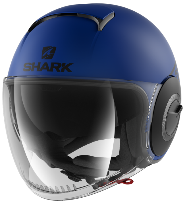 Шлем мото открытый SHARK (Шарк) NANO STREET NEON MAT Red/Black/Red XS