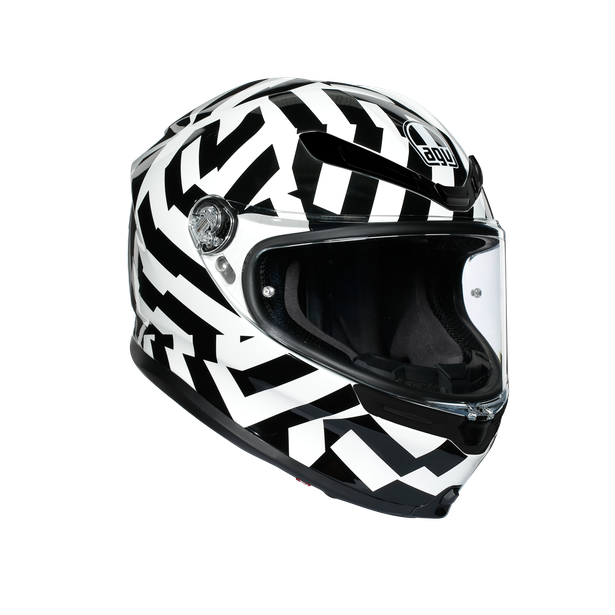 Шлем мото интеграл AGV (АГВ) K-6 MULTI Secret Black/White XXL