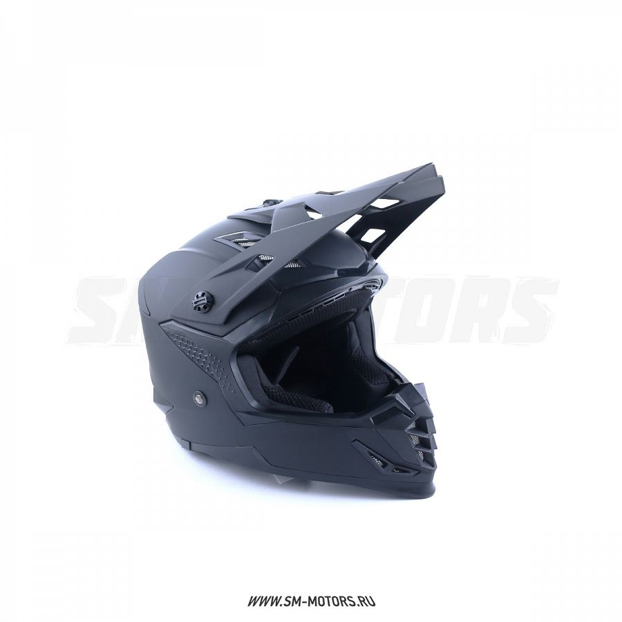 Шлем кроссовый ATAKI (Атаки) SC-16 Solid чёрный матовый S