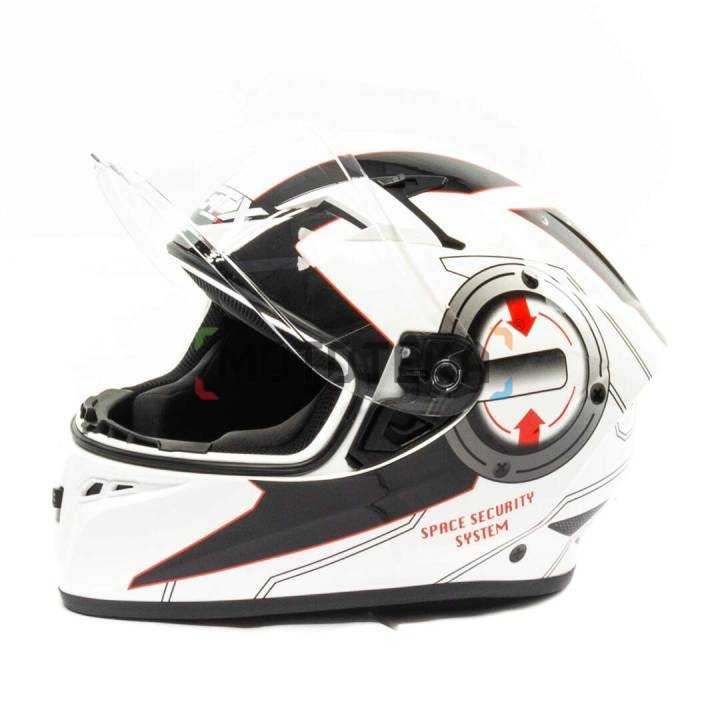 Шлем мото интеграл GTX 578 (L) #4 WHITE/BLACK/RED