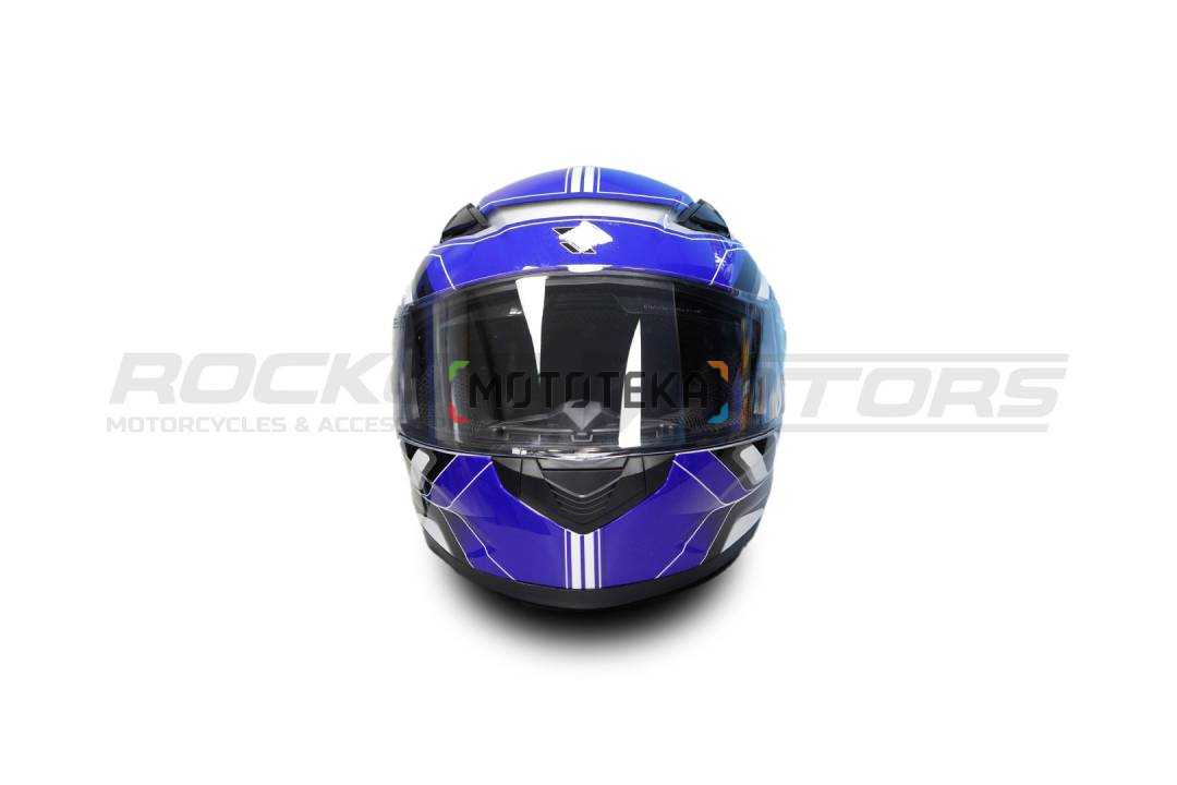 Шлем интеграл с очками ROCKOT (Рокот) RM-133 Impulse (XS) (синий/серый глянцевый)