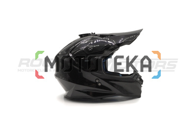 Шлем кроссовый ROCKOT (Рокот) RM-217 Dark GL (L) (черный глянцевый однотонный)