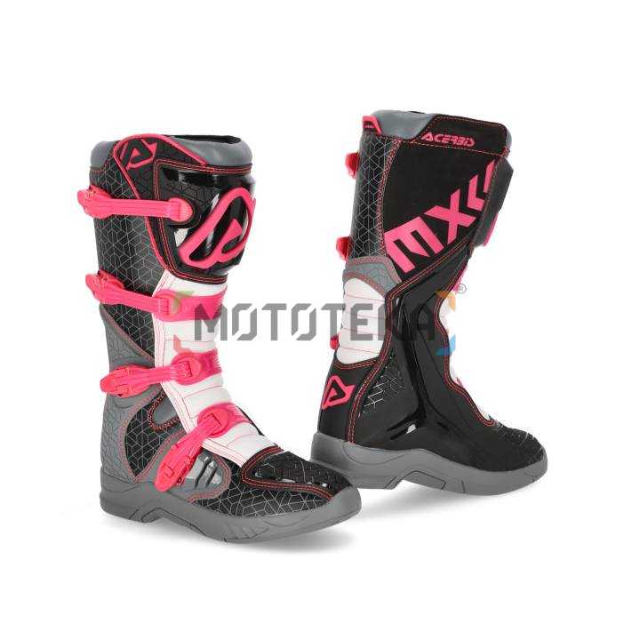 Мотоботы кроссовые Acerbis (Асербис) X-TEAM Black/Purple (р.41)