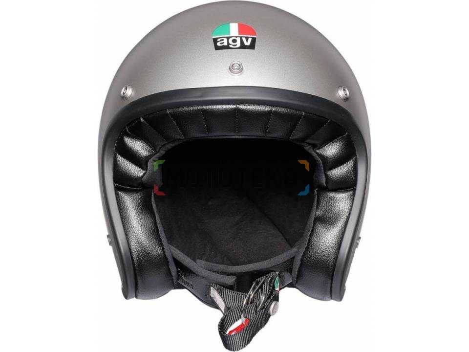 Шлем мото открытый AGV (АГВ) X70 MONO Matt Light Grey L