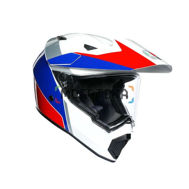 Шлем мото кроссовый AGV (АГВ) AX-9 MULTI Atlante White/Blue/Red ML
