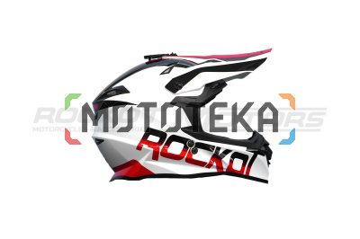 Шлем мото кроссовый ROCKOT (Рокот) RM-217 Inferno GL (XS) (белый/красный/черный глянцевый)