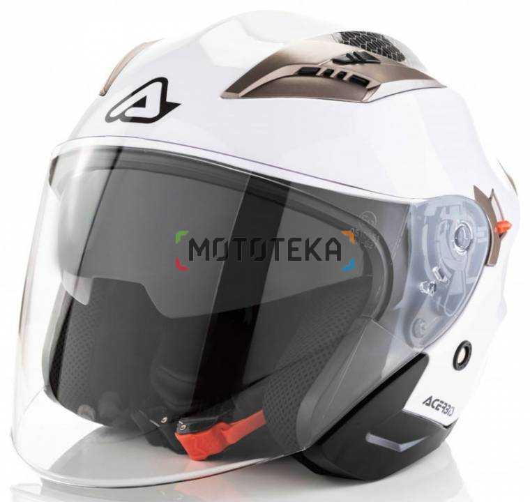 Шлем мото открытый Acerbis (Асербис) JET FIRSTWAY White Glossy XS