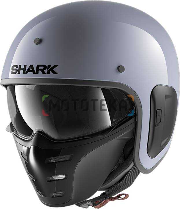 Шлем мото открытый SHARK (Шарк) S-DRAK 2 BLANK Grey Nardo M