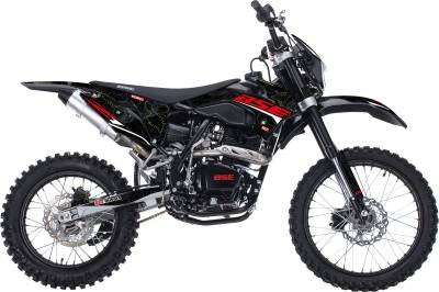 Мотоцикл кроссовый / эндуро BSE (БСЕ) Z1 19/16 Atlas Black 2 (БЕЛЫЙ ПЛАСТИК, защита рук, USB зарядка)