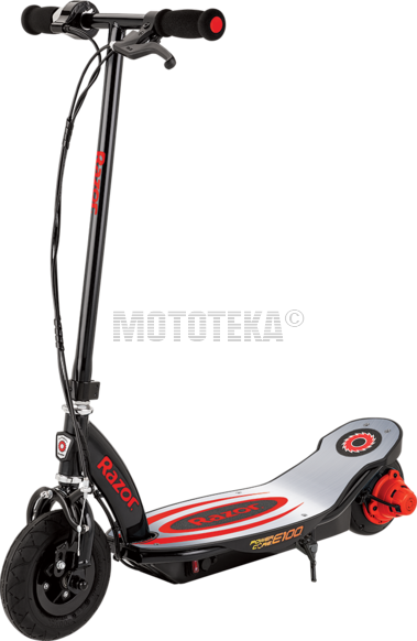 Электросамокат Razor (Разор) Power Core E100 Aluminium Deck, красный