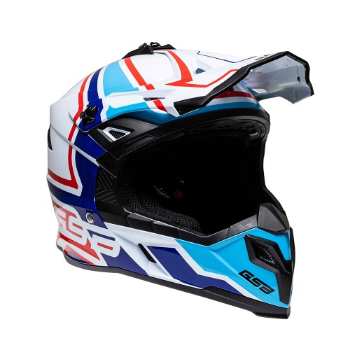 Шлем кроссовый облегчённый GSB XP - 20 MO DESIGN BIANCO BLU ROSSO