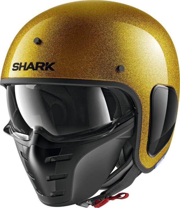 Шлем мото открытый SHARK (Шарк) S-DRAK FIBER BLANK GLITTER Silver M
