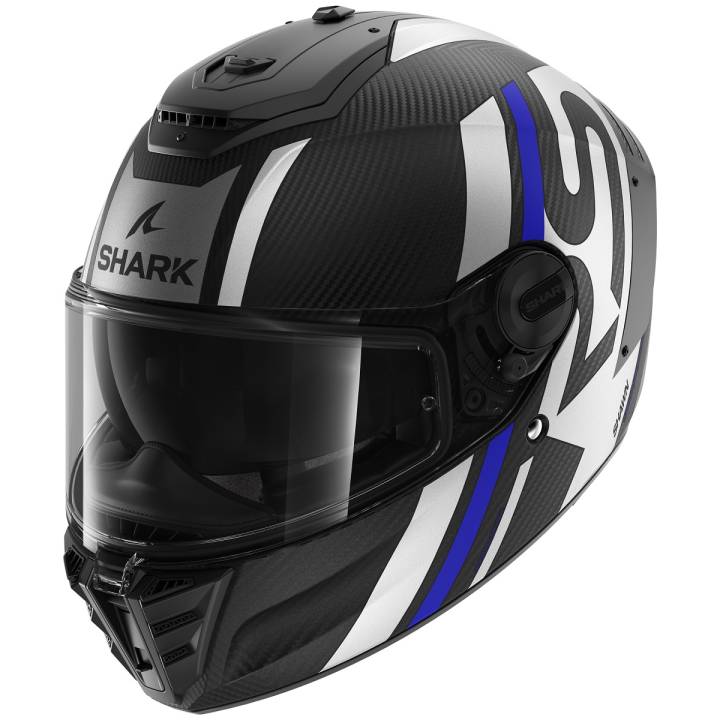 Шлем мото интеграл Shark (Шарк) SPARTAN RS CARBON SHAWN MAT Silver/Antracite XXL