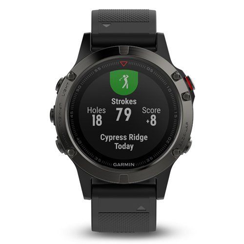 Часы Garmin (Гармин) FENIX 5 серые с черным ремешком и HRM - Tri | Мототека