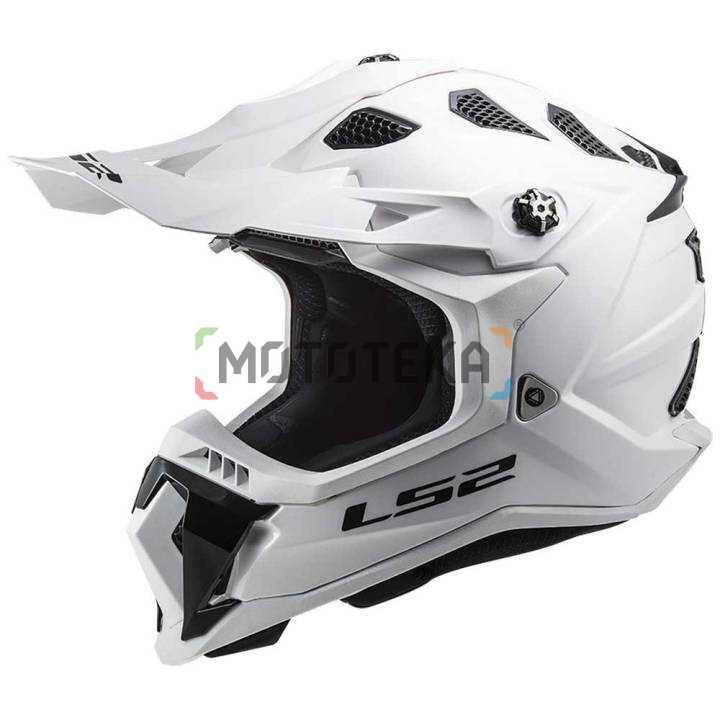 Шлем мото LS2 (ЛС2) MX700 SUBVERTER EVO SOLID белый 2XL