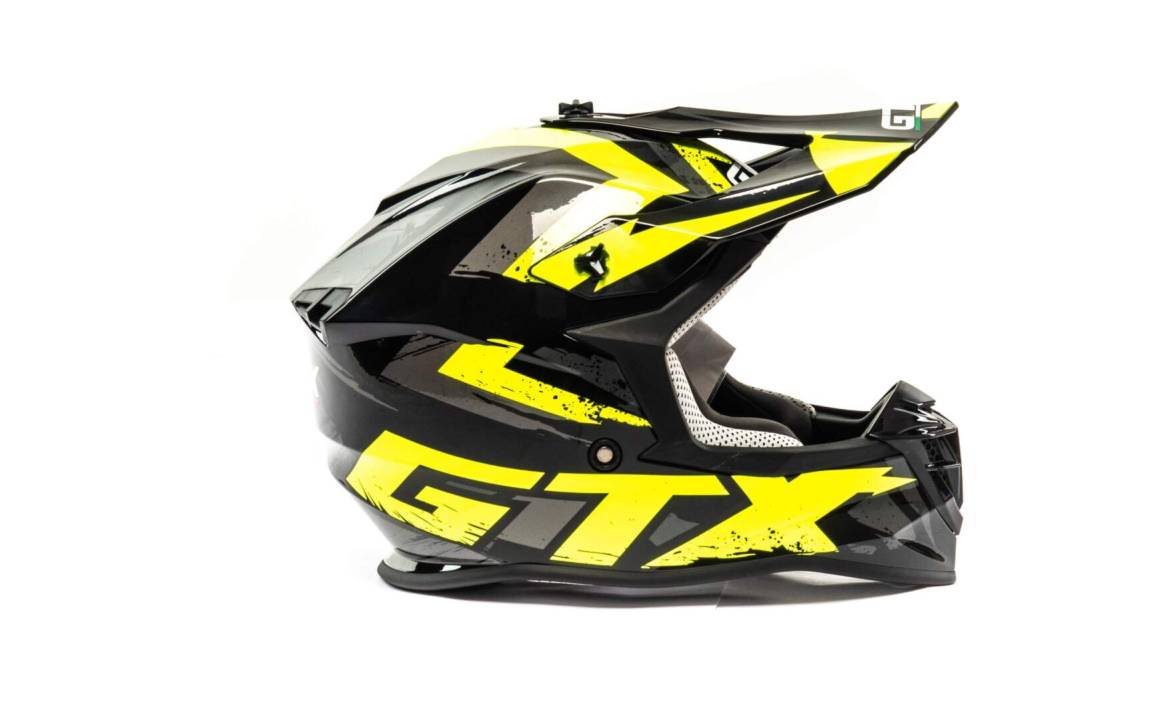 Шлем мото кроссовый GTX 633 (XXL) #8 BLACK/FLUO YELLOW GREY