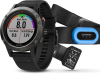 Часы Garmin (Гармин) FENIX 5 серые с черным ремешком и HRM - Tri