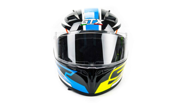Шлем мото интеграл GTX 578 (M) #2 BLACK/ ORANGE GREEN