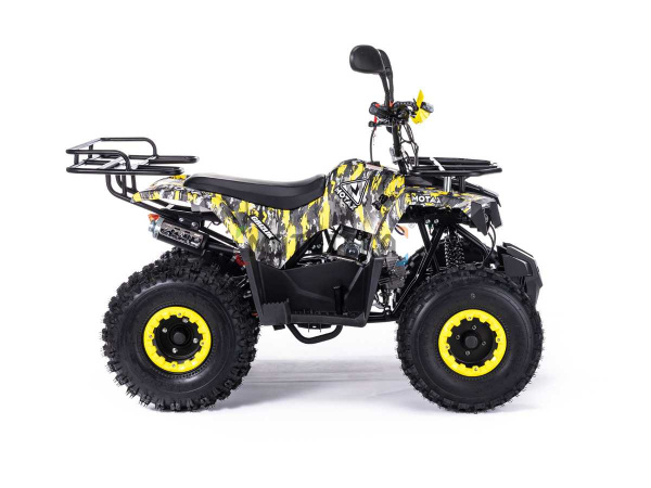Квадроцикл детский Motax (Мотакс) ATV Grizlik Super LUX 125 жёлтый камуфляж (машинокомплект) | Мототека