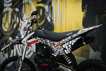 Питбайк BSE (БСЕ) EX 125e 17/14 Max13 White Red 1 - купить с доставкой, по выгодной цене в интернет-магазине Мототека