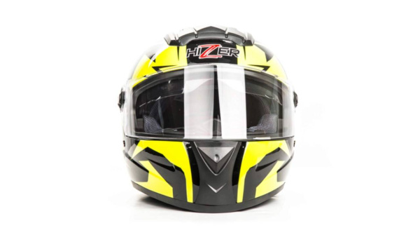 Шлем мото интеграл HIZER (Хайзер) B561 (S) #1 black/yellow