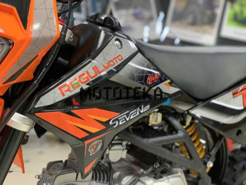 Питбайк Regulmoto (Регулмото) SEVEN PRO 49cc (150) 17/14 чёрный/оранжевый фото 2