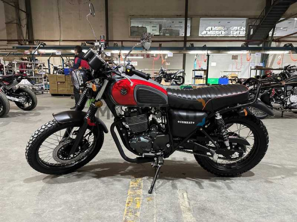 Мотоцикл дорожный Мотомир COMBAT SCRAMBLER 400 красный/чёрный с ПТС | Мототека