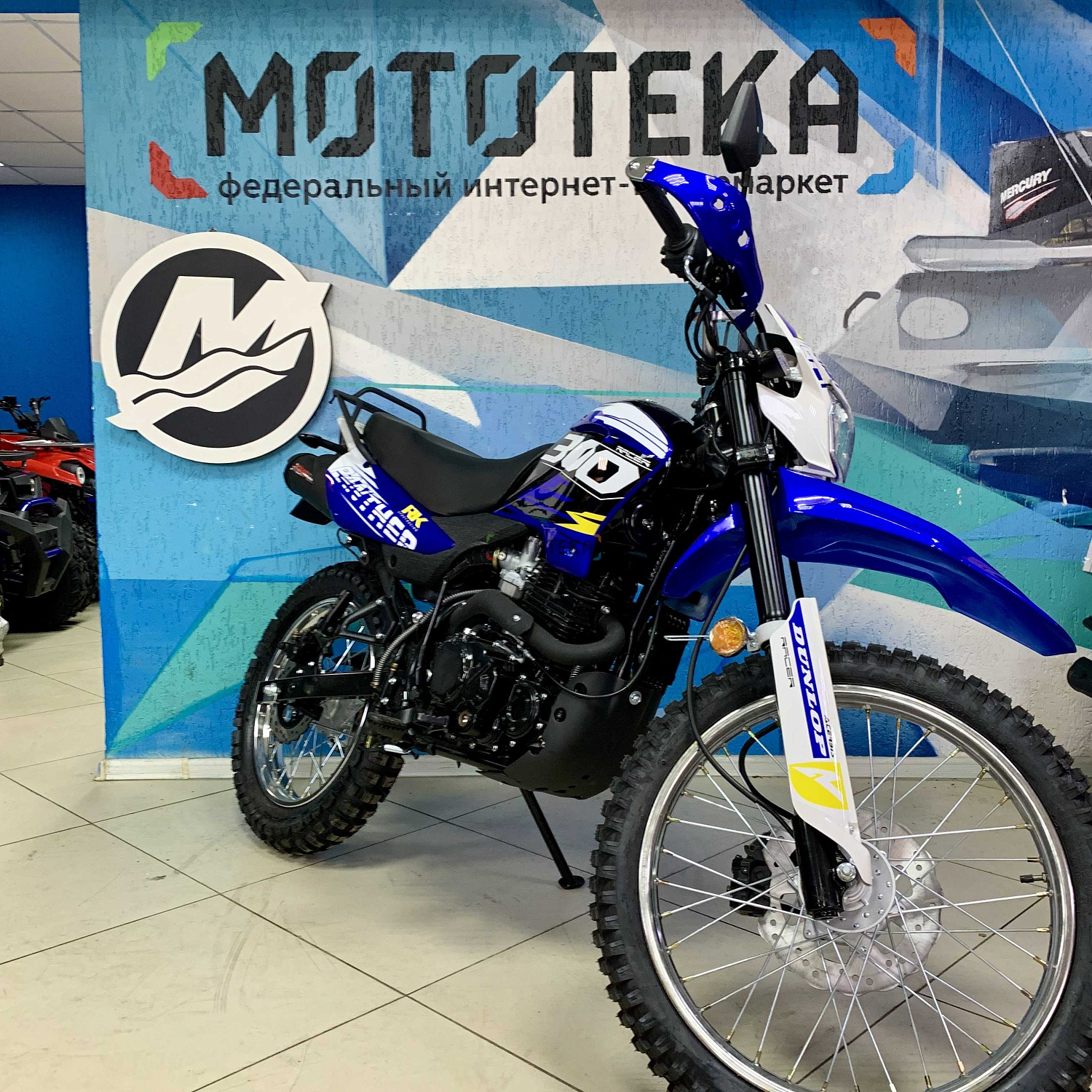 Мотоцикл кроссовый / эндуро Racer (Рейсер) RC300 - GY8X PANTHER синий с ПТС
