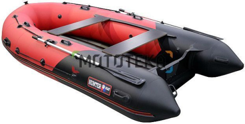 Лодка ПВХ Hunter (Хантер) 380 ПРО красный/чёрный Лодка ПВХ Hunter (Хантер) 380 ПРО красный/чёрный