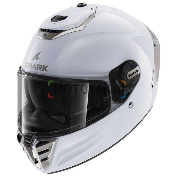 Шлем мото интеграл Shark (Шарк) SPARTAN RS BLANK White/Silver Glossy L