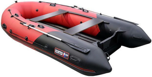 Лодка ПВХ Hunter (Хантер) 380 ПРО красный/чёрный фото 2 Лодка ПВХ Hunter (Хантер) 380 ПРО красный/чёрный фото 2