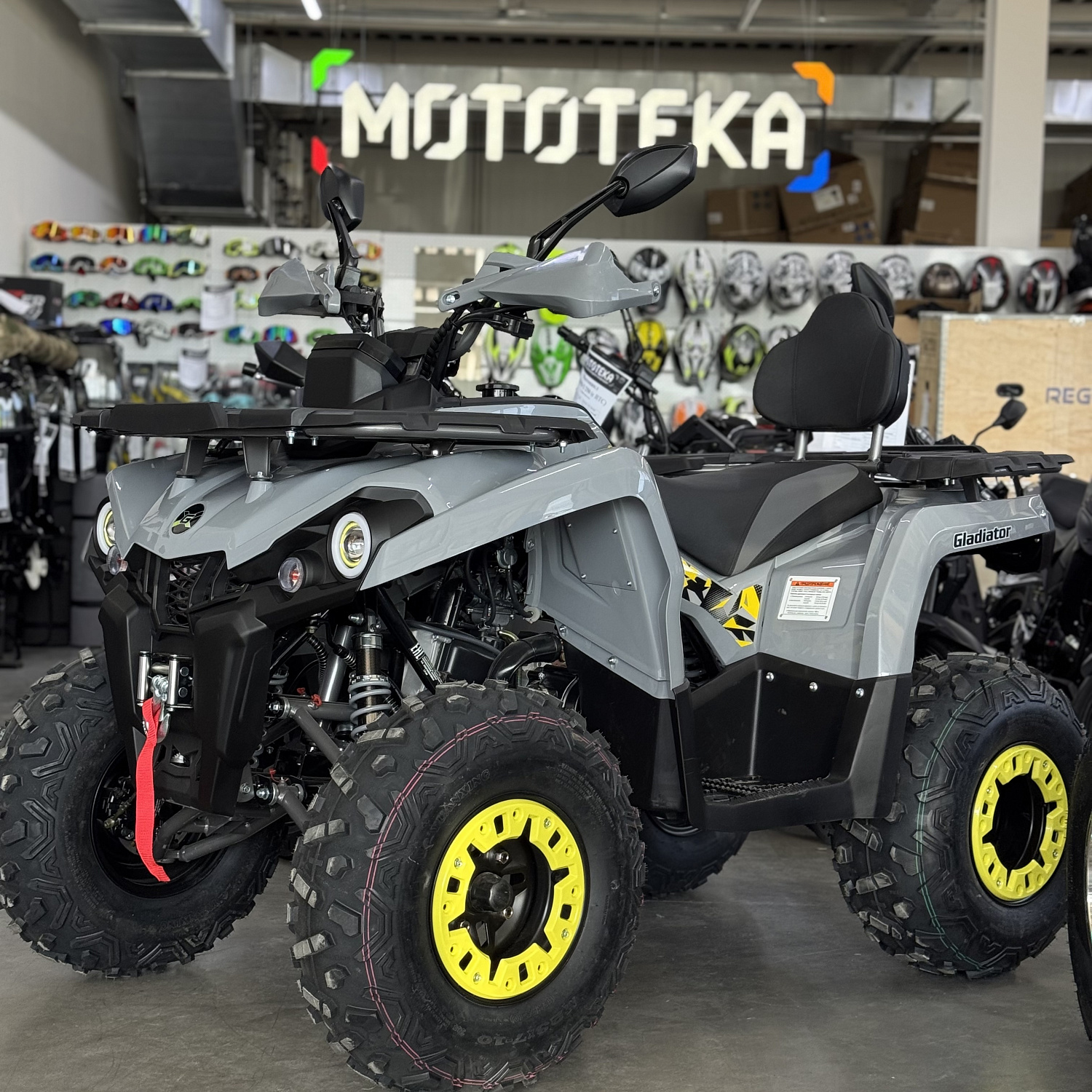 Техника в наличии! Квадроцикл GLADIATOR (Гладиатор) F200 LUX серый с ПСМ
