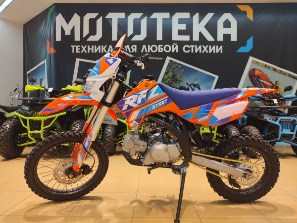 Питбайк Apollo (Аполло) RFZ Start 125 LE с фарой и электростартером 17/14 оранжевый | Мототека