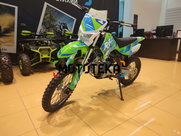Питбайк Apollo (Аполло) RFZ Start 125 LE с фарой и электростартером 17/14 зелёный | Мототека Питбайк Apollo (Аполло) RFZ Start 125 LE с фарой и электростартером 17/14 зелёный | Мототека