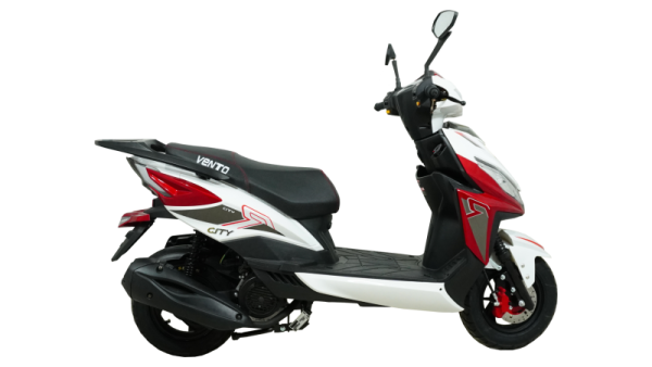 Скутер Vento (Венто) VMC CITY BY49QT-2A 49 см3 СЕРИЯ N1500, LED фары, сигнализация VIN BLACK/WHITE с ПТС | Мототека