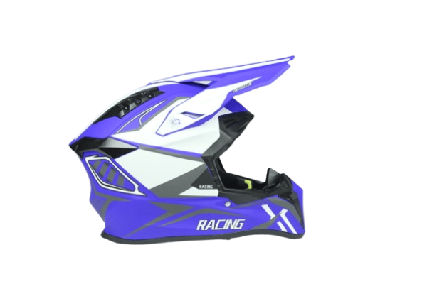 Шлем мото кроссовый Helmet TQ 602 фиолетовый/белый XL | Мототека