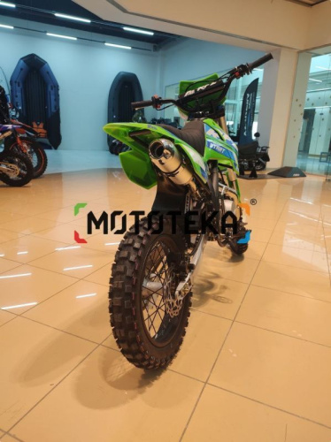 Питбайк Apollo (Аполло) RFZ Start 125 LE с фарой и электростартером 17/14 зелёный фото 17