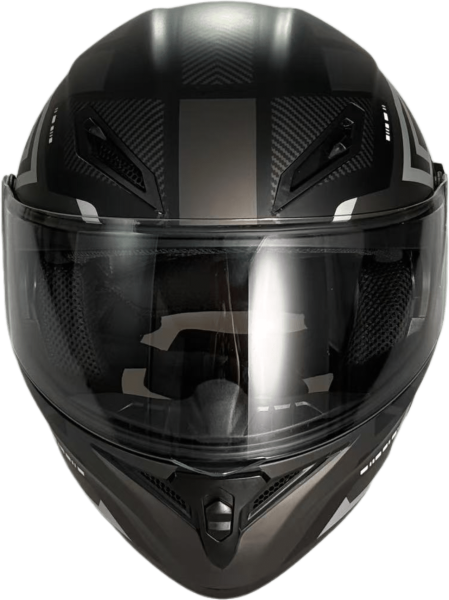 Шлем мото интеграл Helmet TQ 902 чёрный/белый XL | Мототека