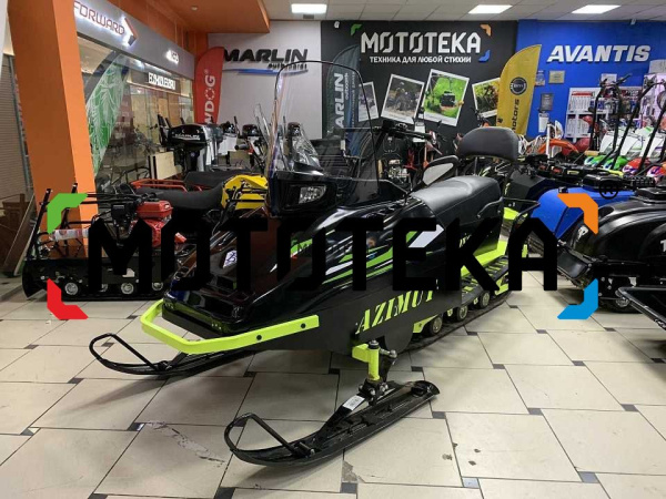 Мини - снегоход Бурлак Azimut (Азимут), Loncin 20 л.с., черный (машинокомплект)