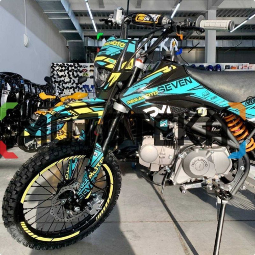 Питбайк Regulmoto (Регулмото) SEVEN 49cc (125) чёрный/жёлтый/синий фото 10