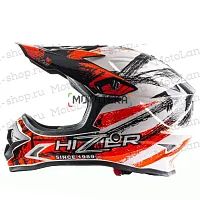 Шлем мото кроссовый HIZER (Хайзер) J6805 №1 (S) black/white/orange