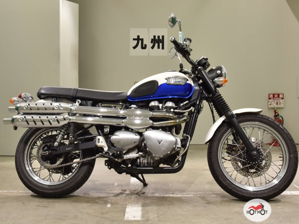 Мотоцикл TRIUMPH Scrambler 2006, БЕЛЫЙ пробег 55910 с ПТС | Мототека